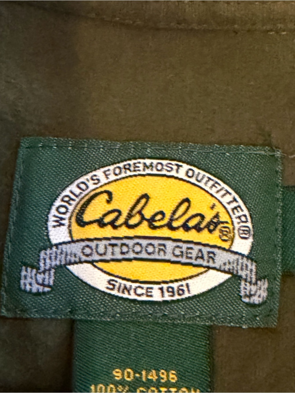 Cabelas Men's Olive Green Button-Up Utility Jacket Size LT Read Description - Picture 5 of 15